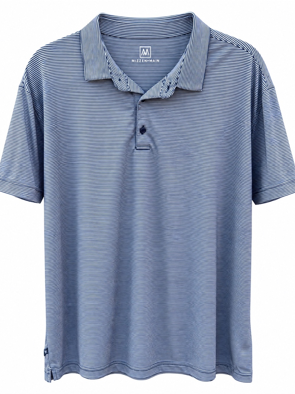 Mizzen+Main Men’s XXL Classic Fit Navy Stripe Performance Polo
